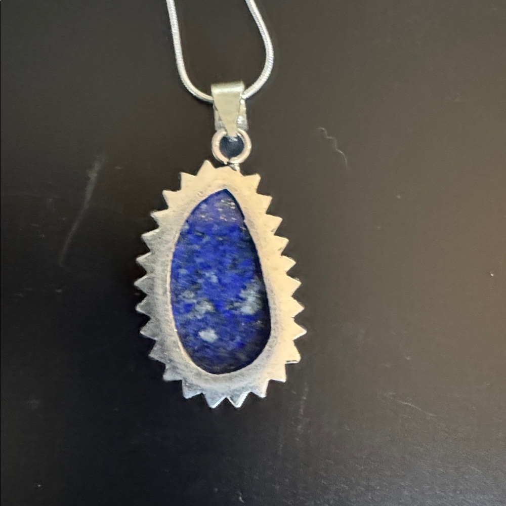 Lapis .925 Sterling Silver Necklace - Picture 3 of 4